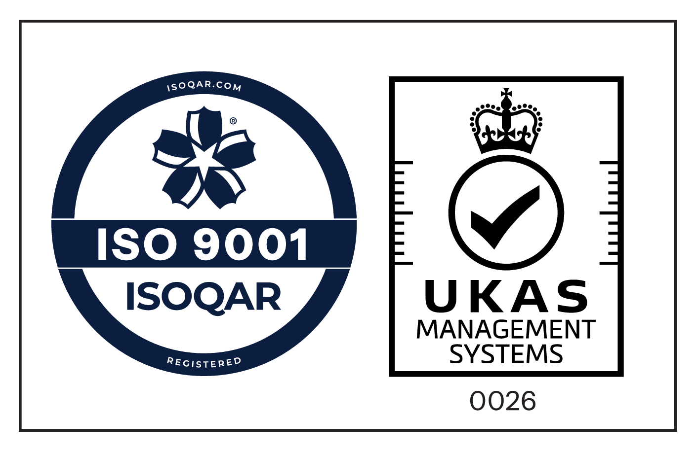 ISO 9001:2015 Certified (UKAS-accredited certification body)